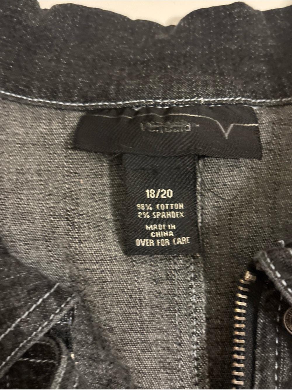 Lane Bryant Jacket Black Denim with zipper pockets. Biker, Punk, Goth - Picture 4 of 8